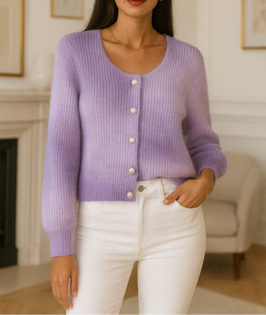 Gilet dégradé lavande femme – doux et tendance