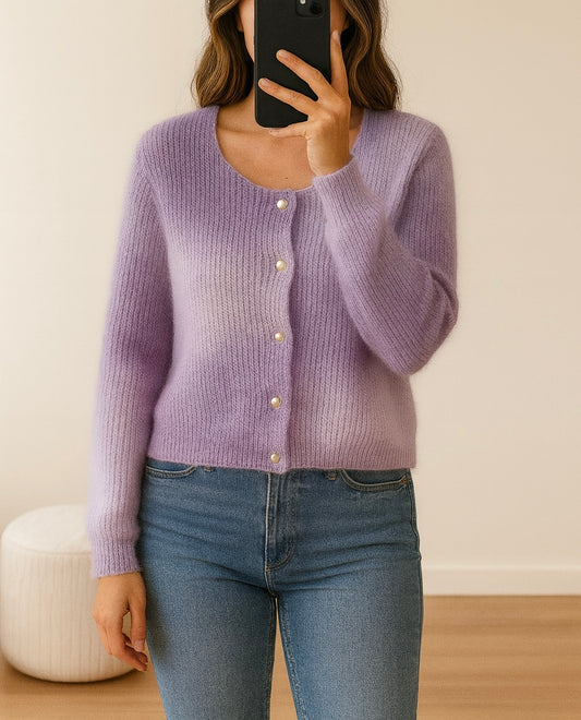 Gilet dégradé lavande femme – doux et tendance