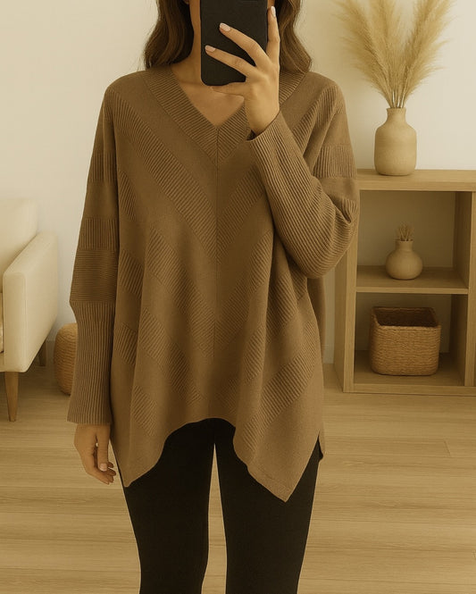 Pull poncho oversize – Camel